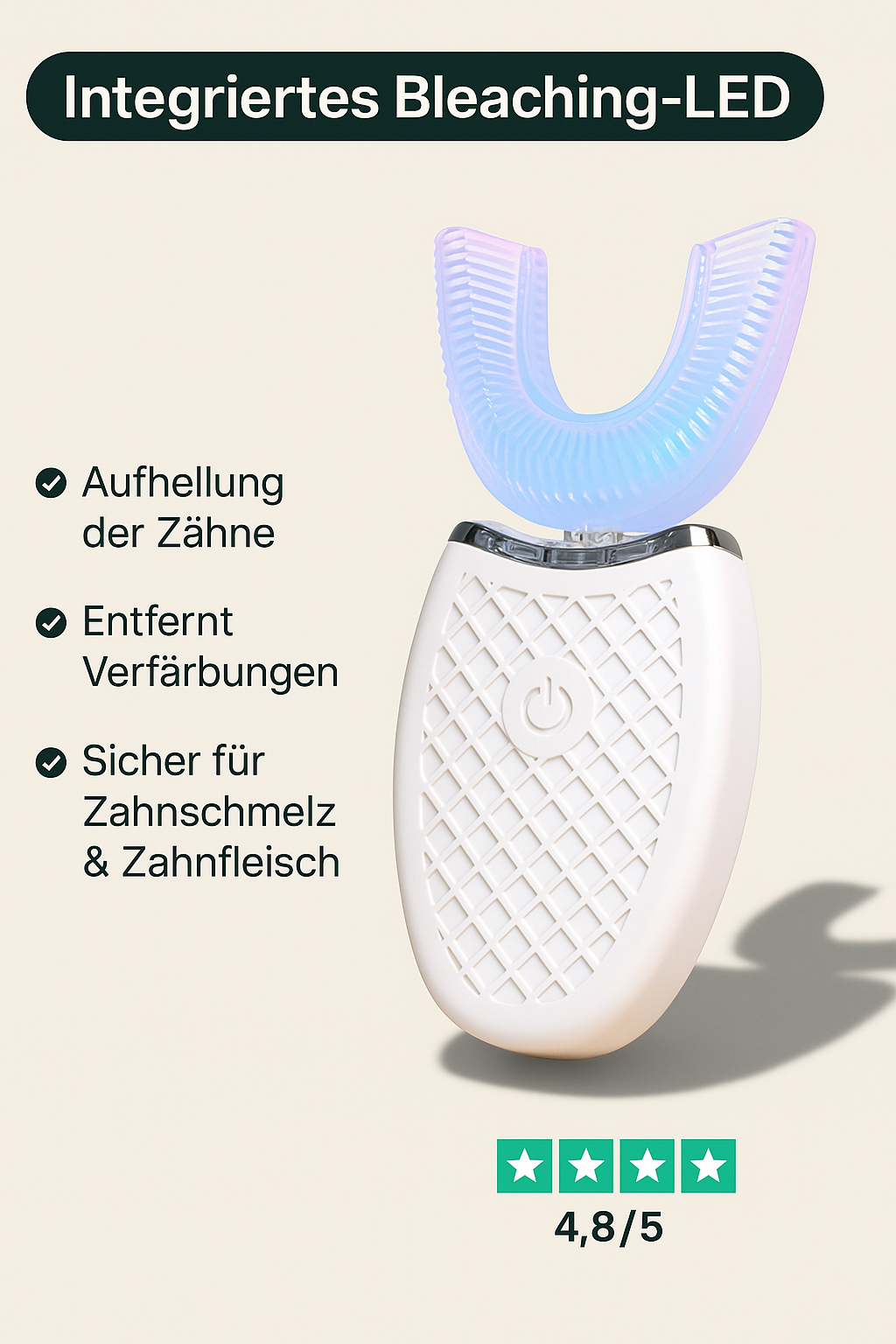 True White - Schallzahnbürste für strahlend weiße Zähne