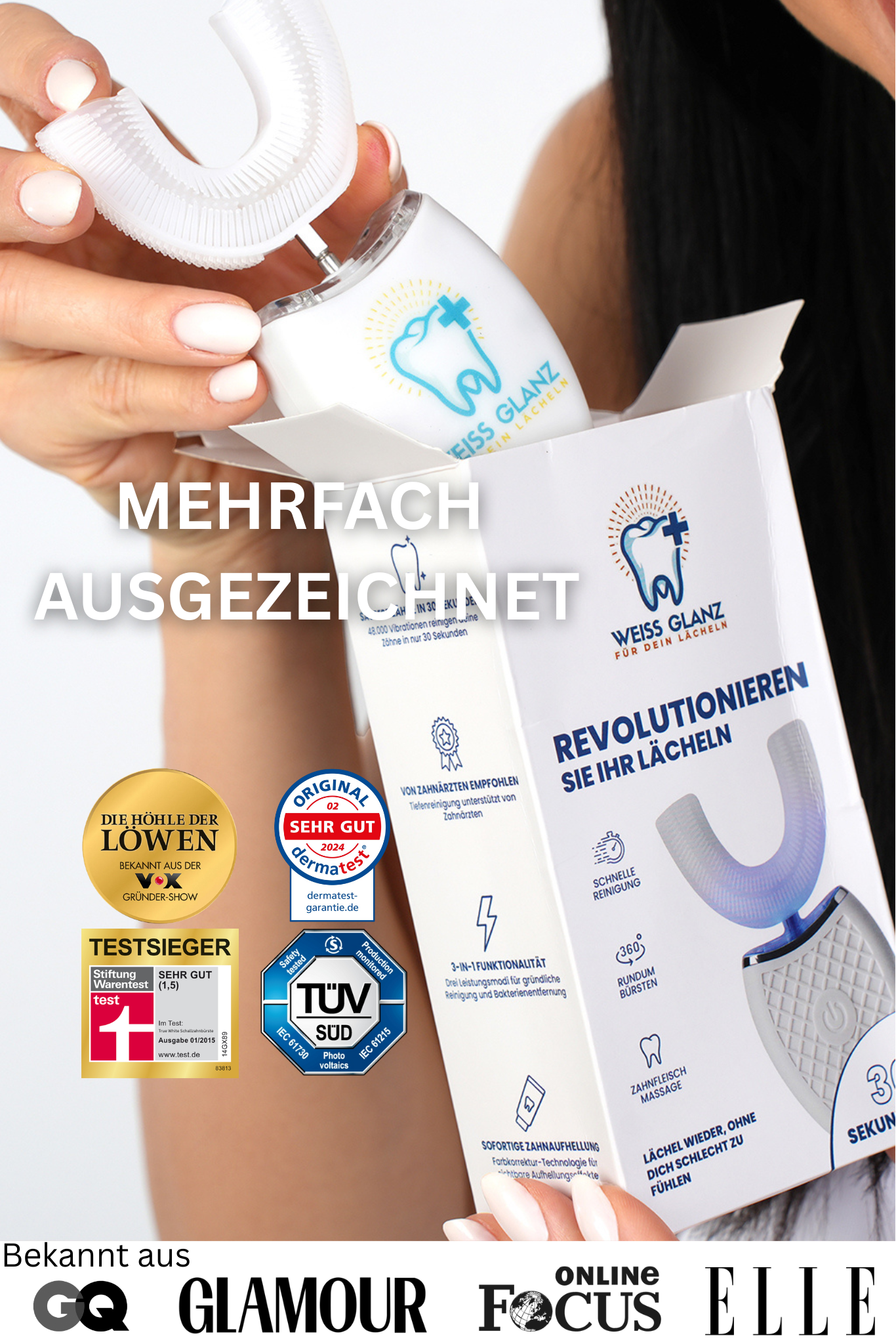 True White - Schallzahnbürste für strahlend weiße Zähne